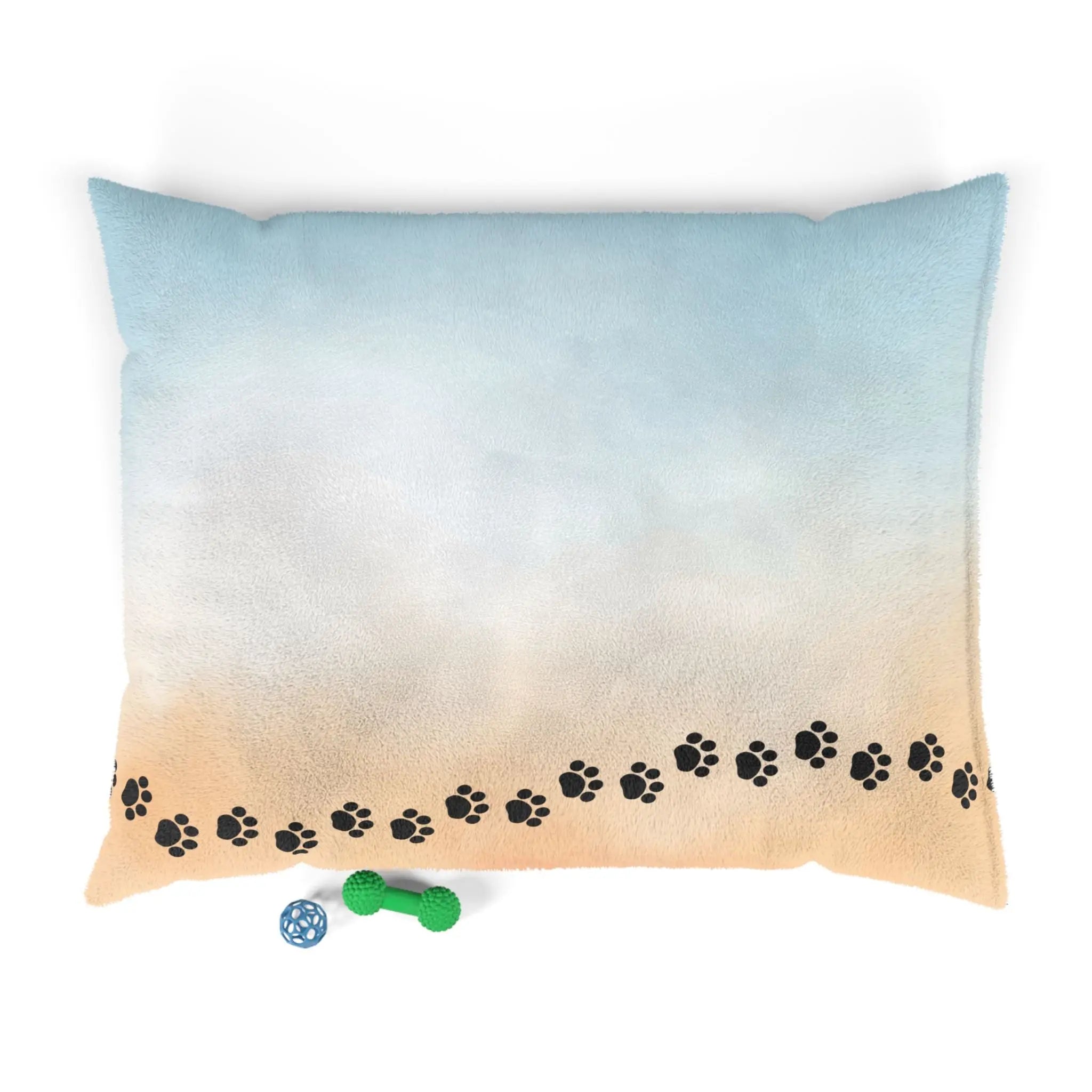 Beach Colored Paw Print Pet Bed | Cozy Dog & Cat Bed