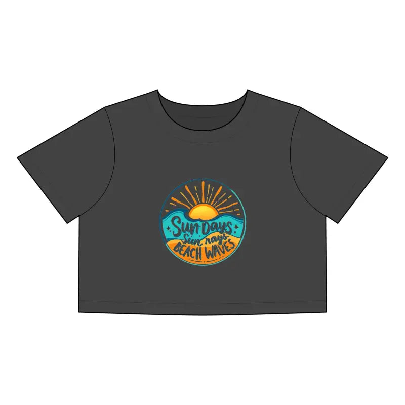 Ocean State Styles Tee Sundays Beach Graphic Crop Top