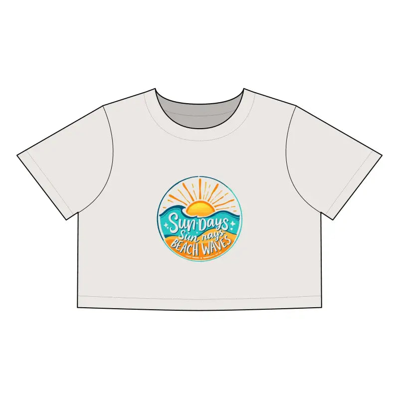 Ocean State Styles Tee Sundays Beach Graphic Crop Top