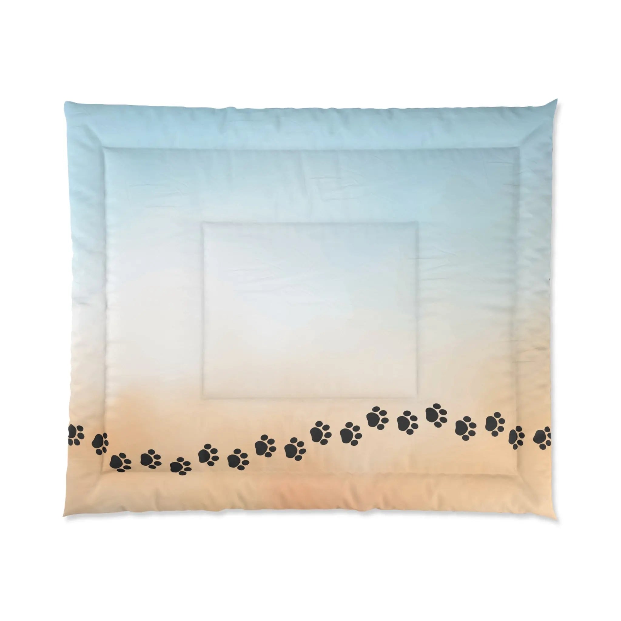 Beach Paw Print Comforter - Cozy Pet Lover Bedding