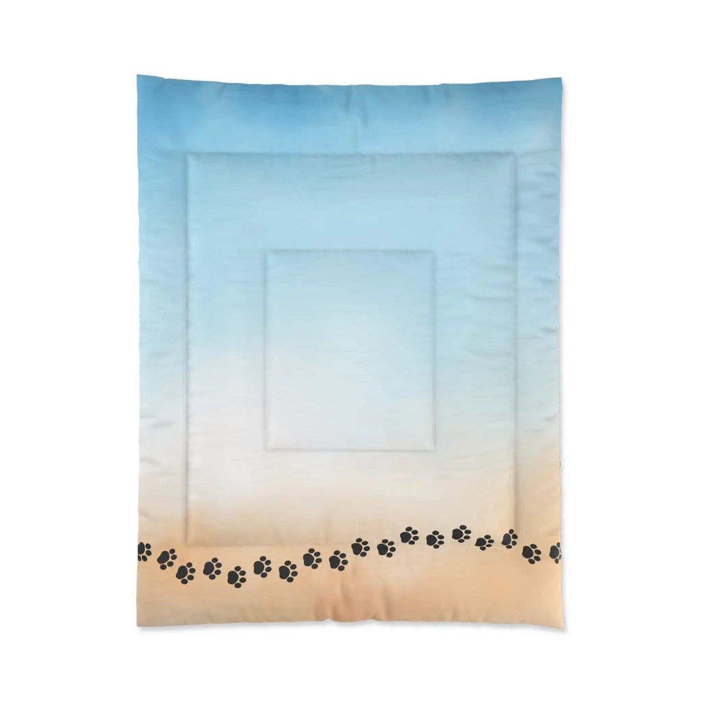 Beach Paw Print Comforter - Cozy Pet Lover Bedding
