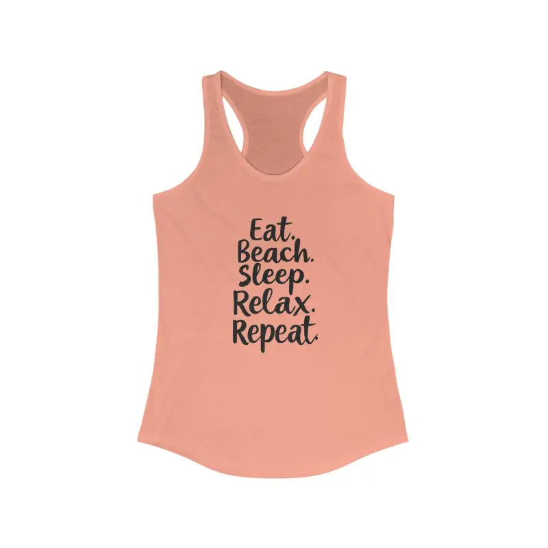 Ocean State Styles Beach Vibes Tank Top Eat Sleep Repeat