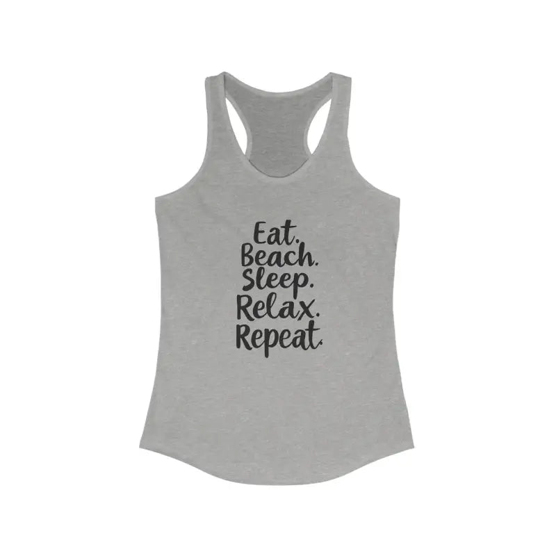 Ocean State Styles Beach Vibes Tank Top Eat Sleep Repeat