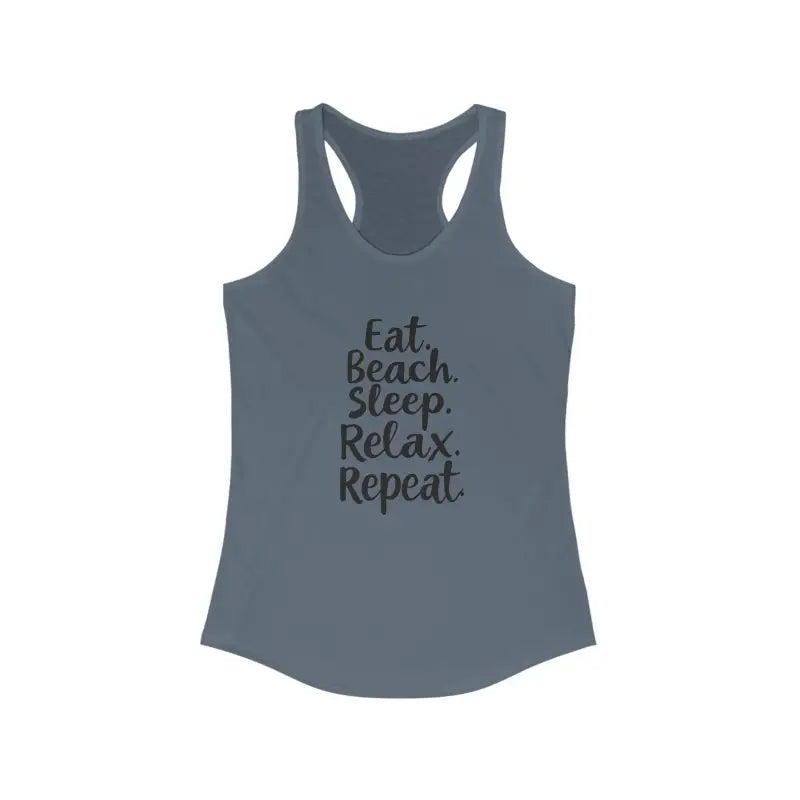 Ocean State Styles Beach Vibes Tank Top Eat Sleep Repeat