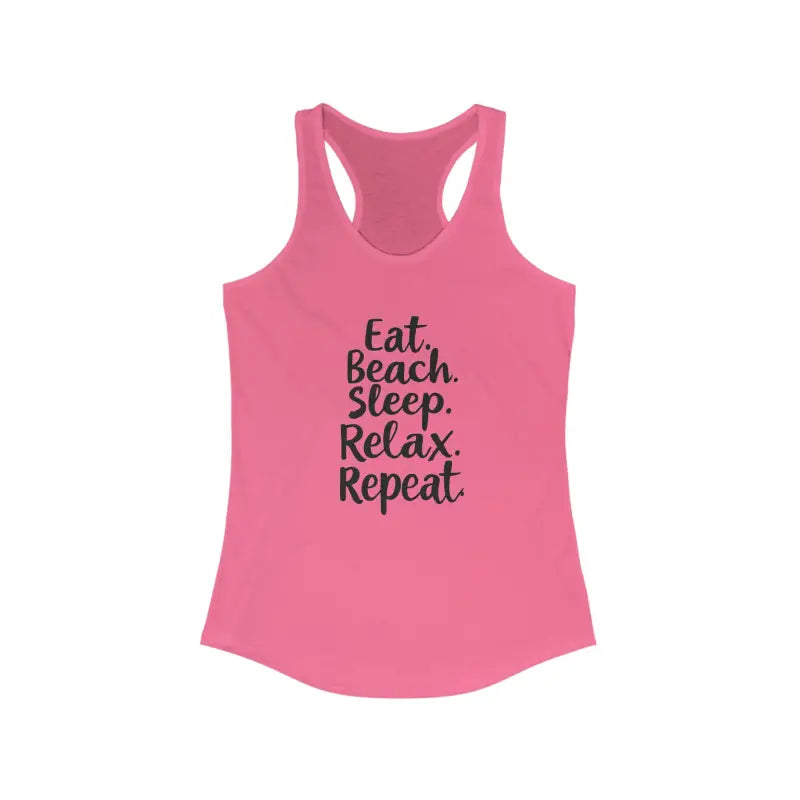 Ocean State Styles Beach Vibes Tank Top Eat Sleep Repeat