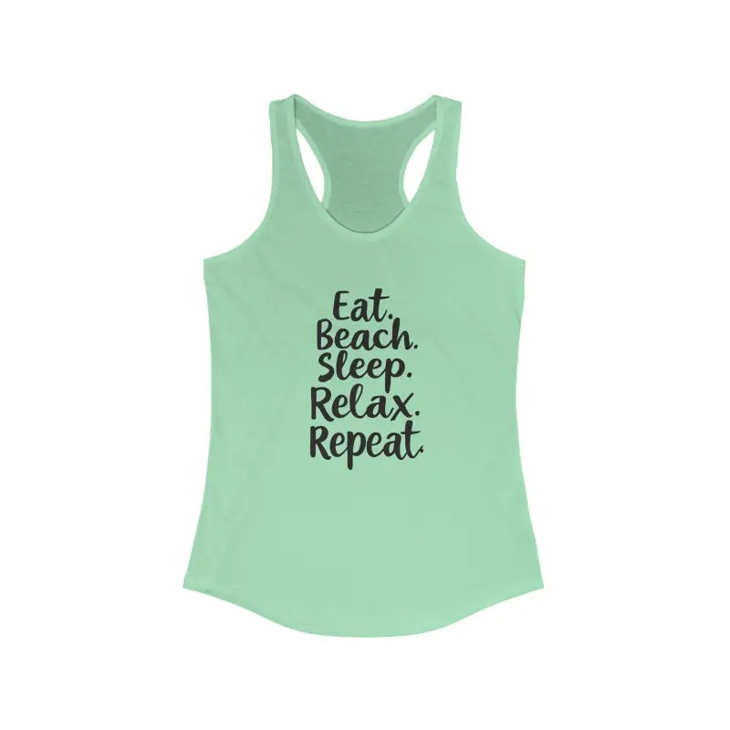 Ocean State Styles Beach Vibes Tank Top Eat Sleep Repeat