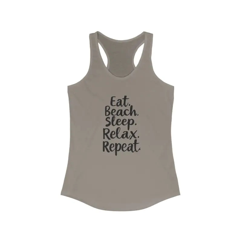 Ocean State Styles Beach Vibes Tank Top Eat Sleep Repeat