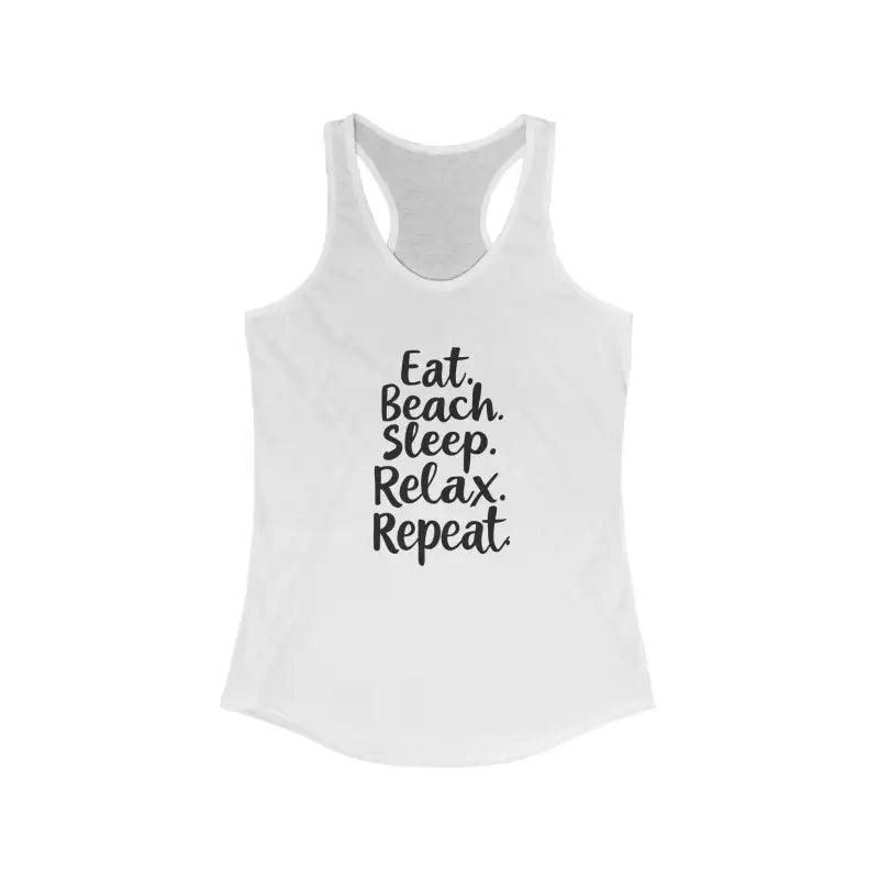 Ocean State Styles Beach Vibes Tank Top Eat Sleep Repeat