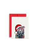 Christmas Bear Wildflower Seed Paper Card