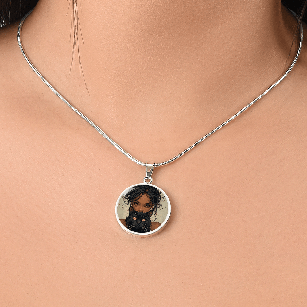 Beautiful Cat Lady Pendant Necklace