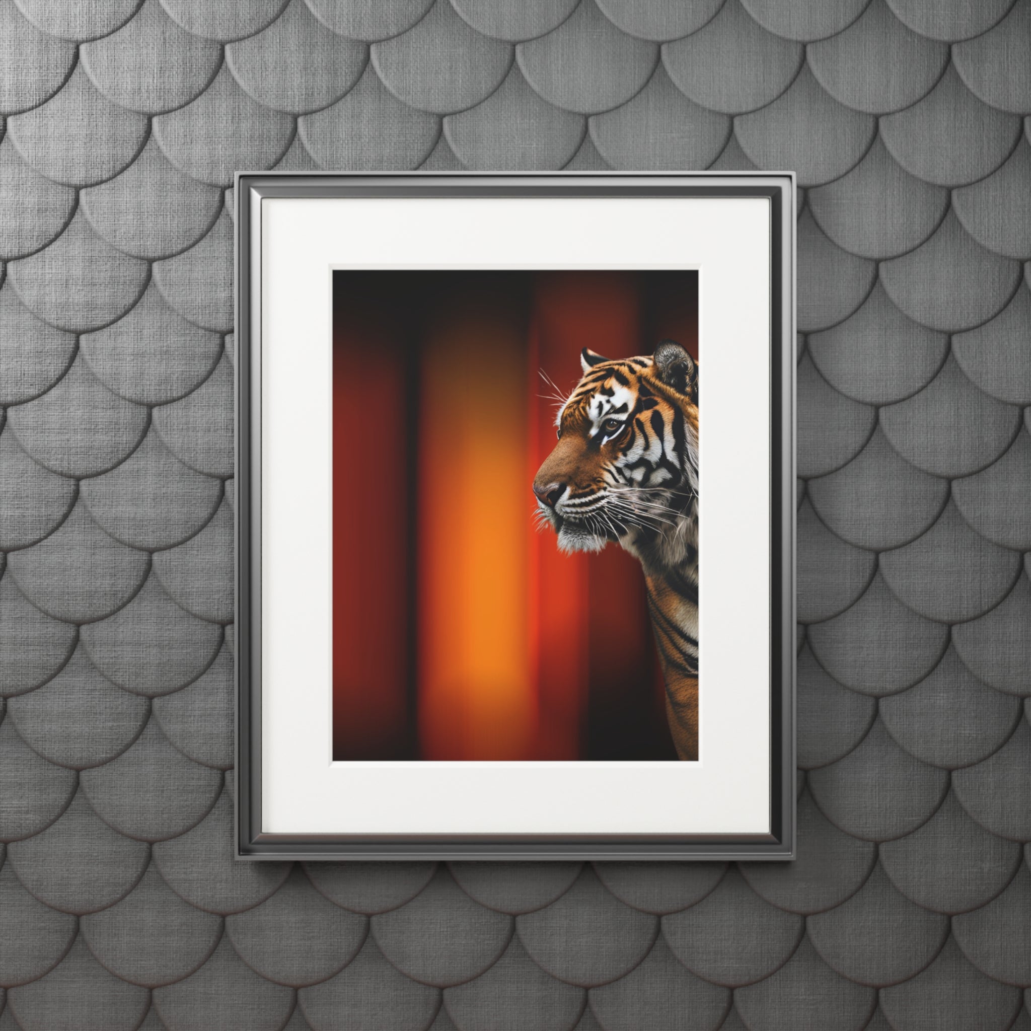 Beautiful Tiger Fine Art Print with Passepartout Frame