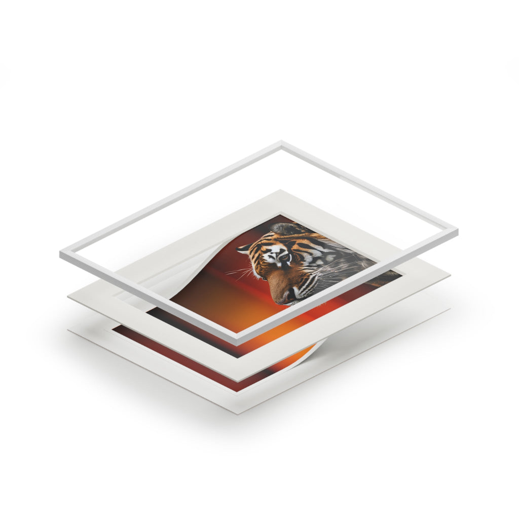 Beautiful Tiger Fine Art Print with Passepartout Frame