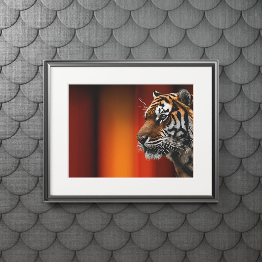 Beautiful Tiger Fine Art Print with Passepartout Frame