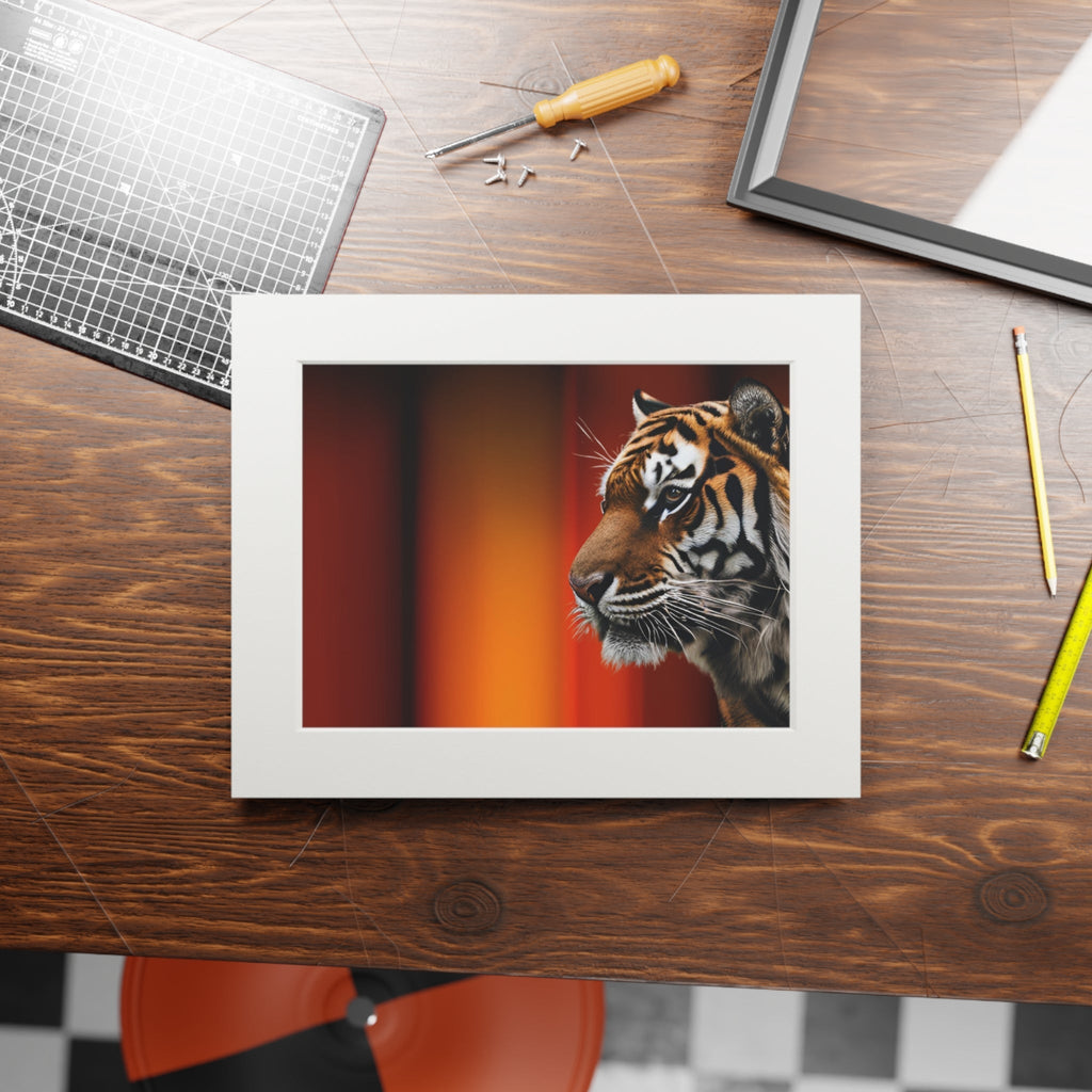 Beautiful Tiger Fine Art Print with Passepartout Frame