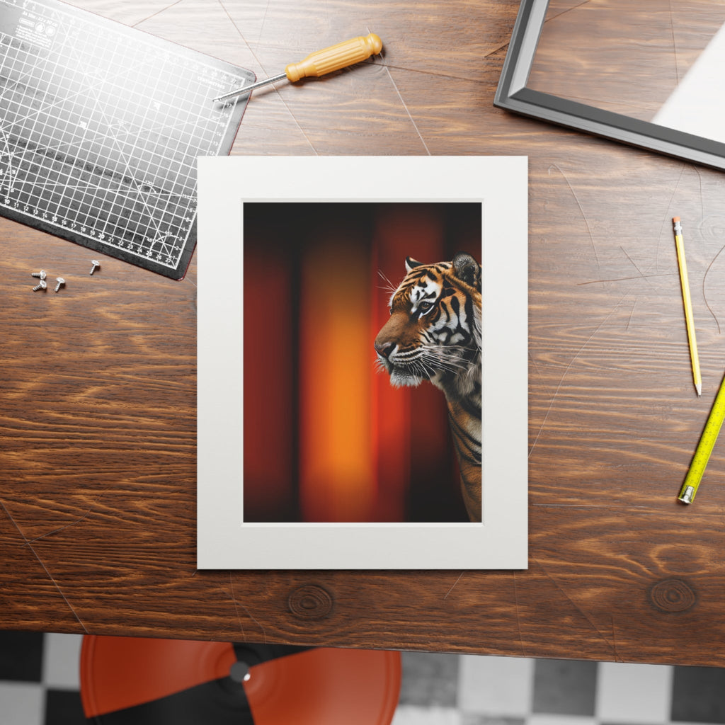 Beautiful Tiger Fine Art Print with Passepartout Frame