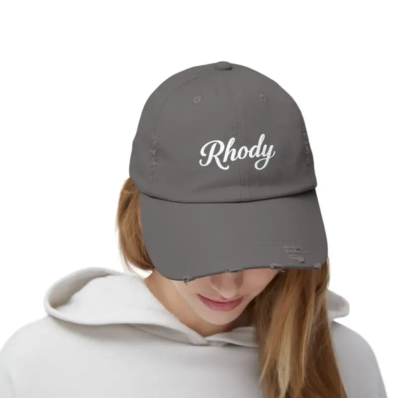 Ocean State Styles Baseball Cap Distressed Rhody Unisex