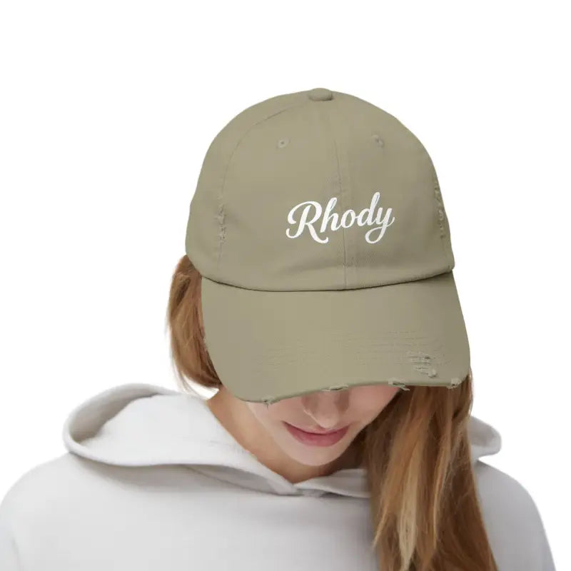 Ocean State Styles Baseball Cap Distressed Rhody Unisex