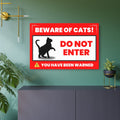 Beware of Cats Metal Art Sign – Fun Home Décor for Cat Lovers