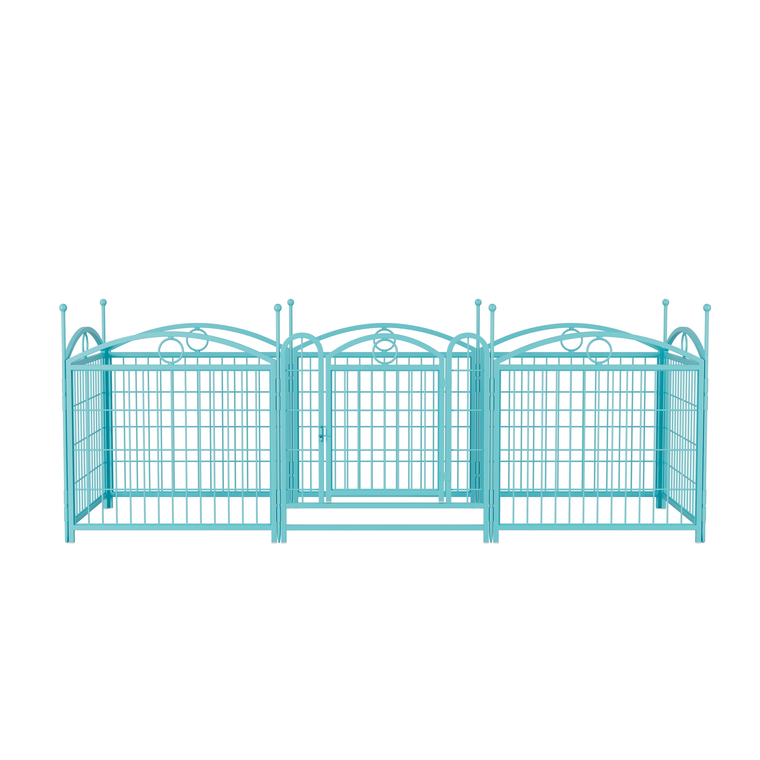 Dog Playpen Indoor 24 inch 8 Panels Metal Dog Pen Pet Dog Fence Outdoor Exercise Pen with Doors, Heavy Duty Dog Fence Puppy Pen for Large Medium Small Dogs Indoor Outdoor Foldable Pet Exercise Pen
