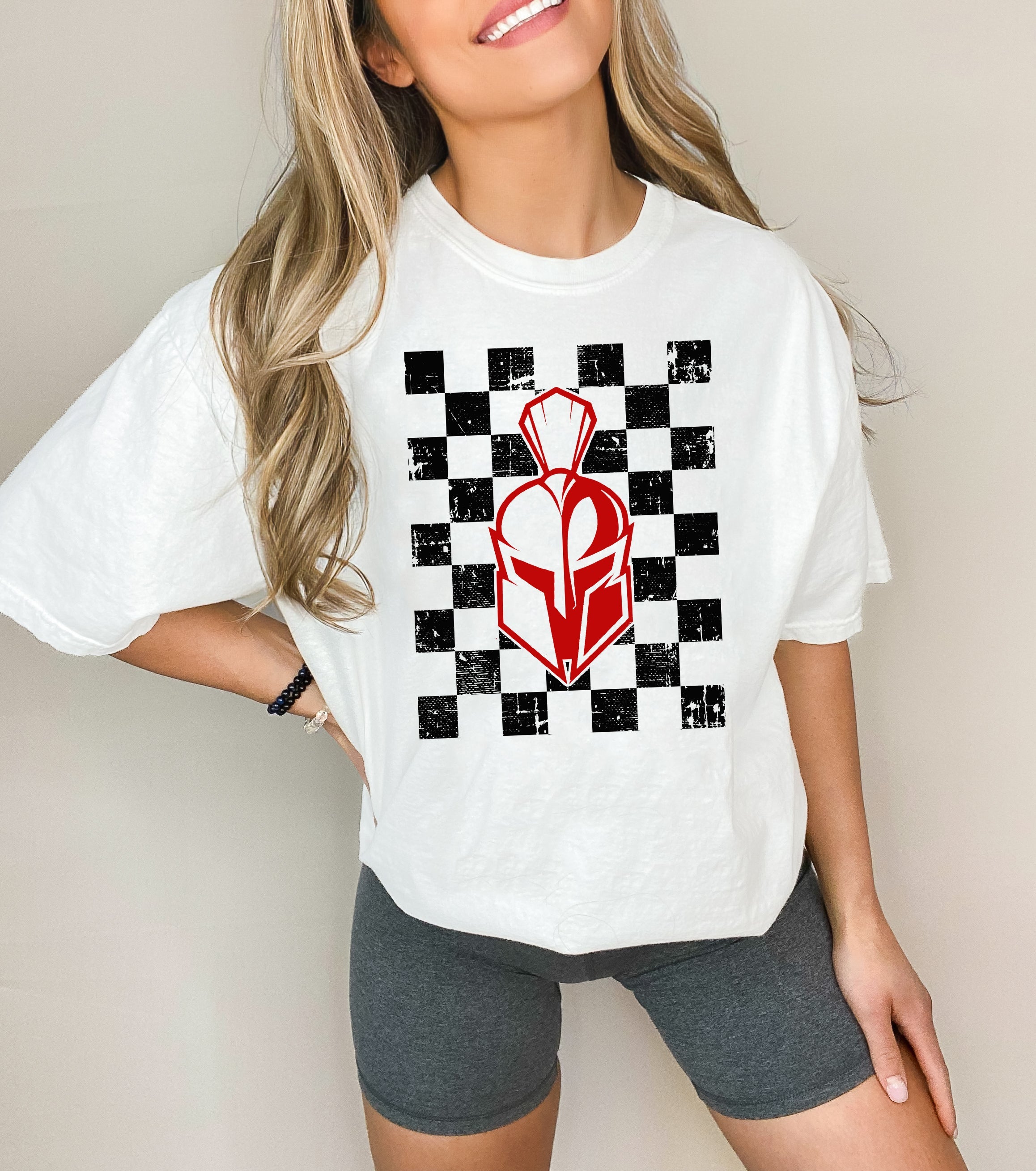 Sentinel Checkered Oversized Tee