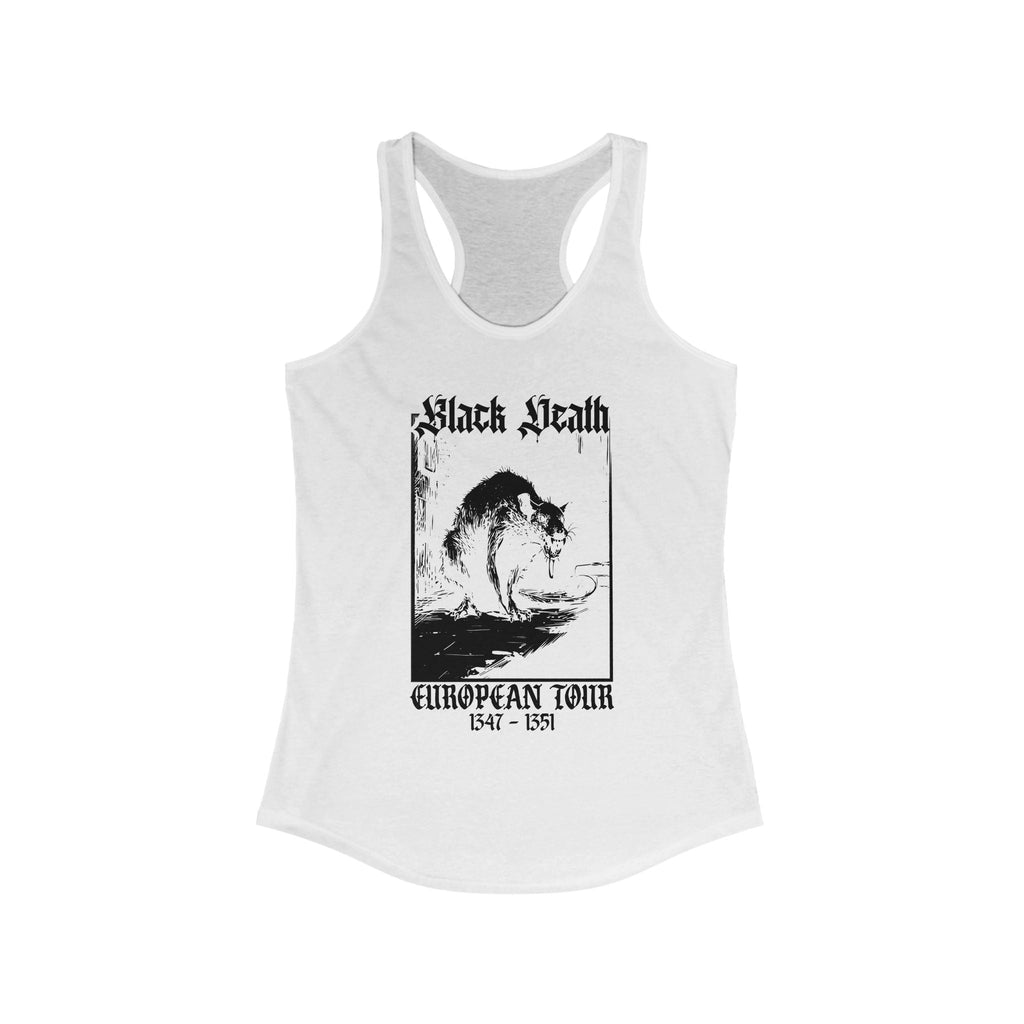 Black Death European Tour Plague Rat Women's Racerback Tank Top