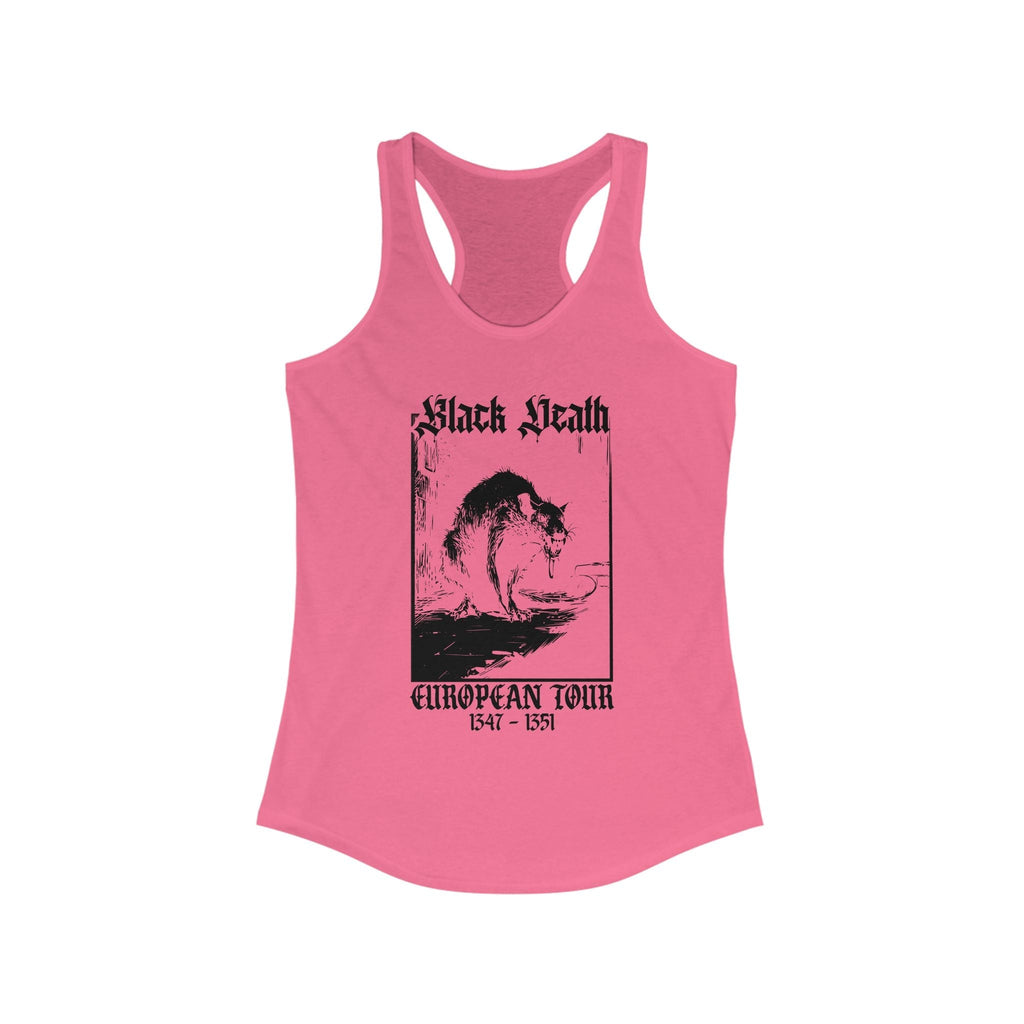 Black Death European Tour Plague Rat Women's Racerback Tank Top