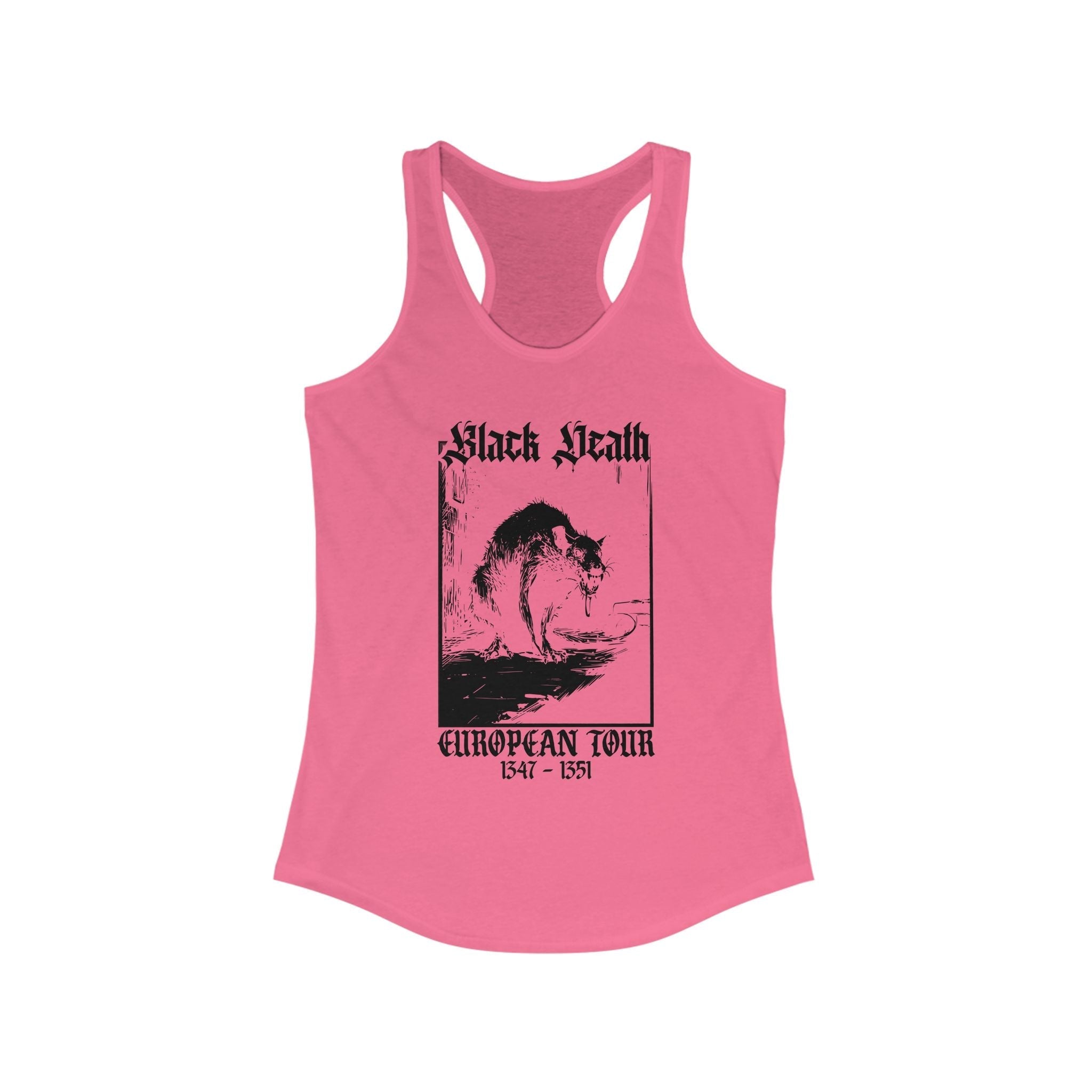 Black Death European Tour Plague Rat Women's Racerback Tank Top