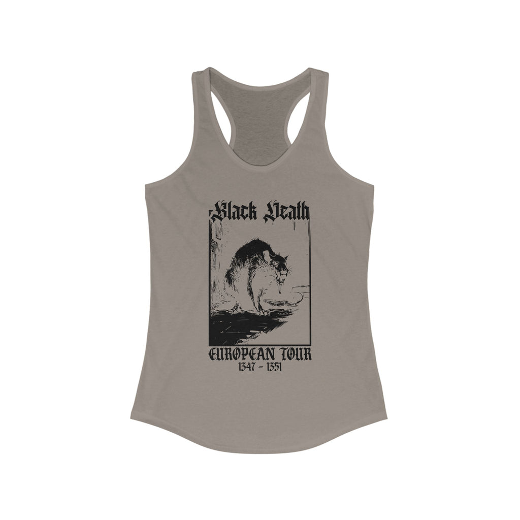 Black Death European Tour Plague Rat Women's Racerback Tank Top
