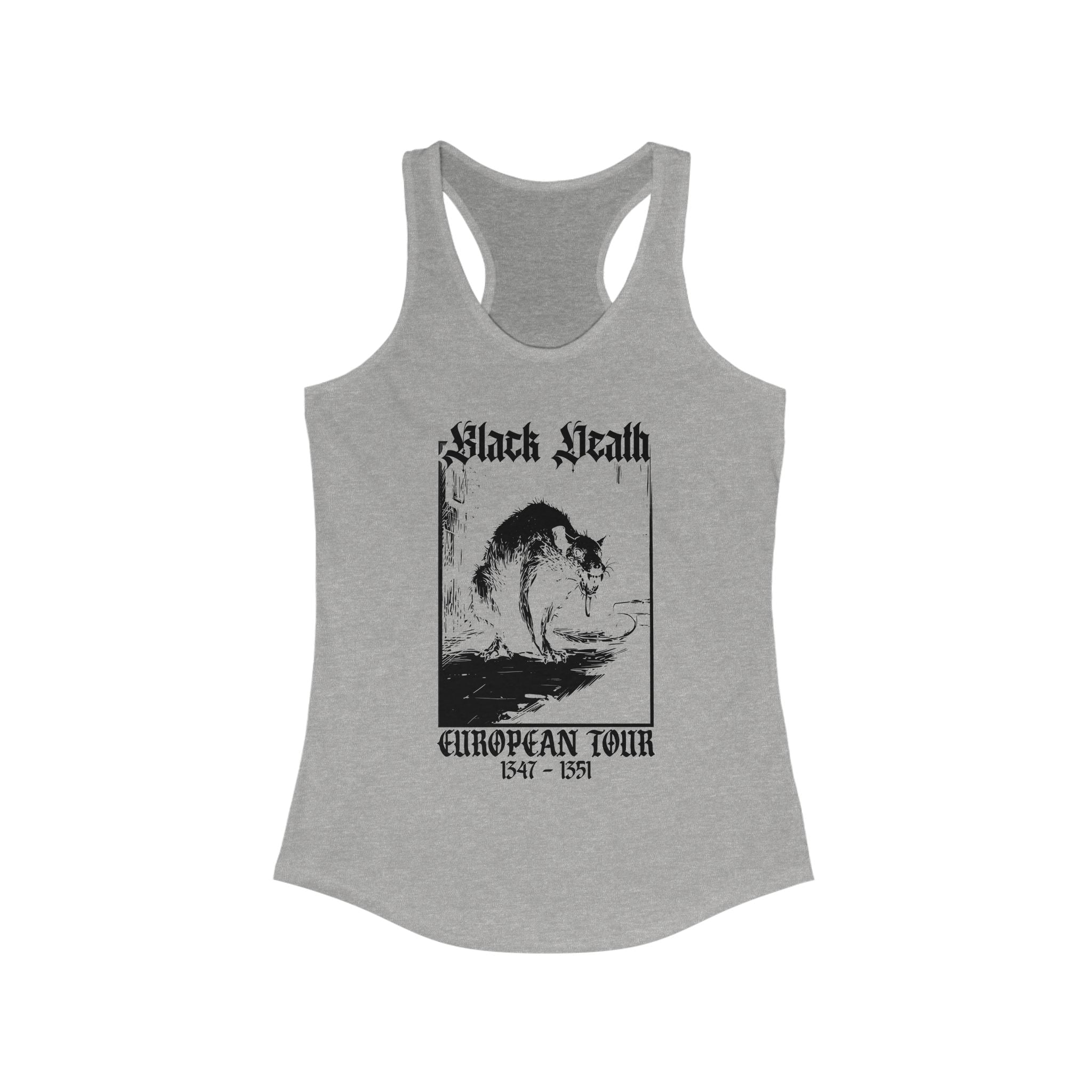 Black Death European Tour Plague Rat Women's Racerback Tank Top