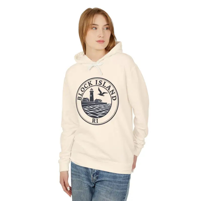 Ocean State Styles Hoodie Block Island Lighthouse US Cotton