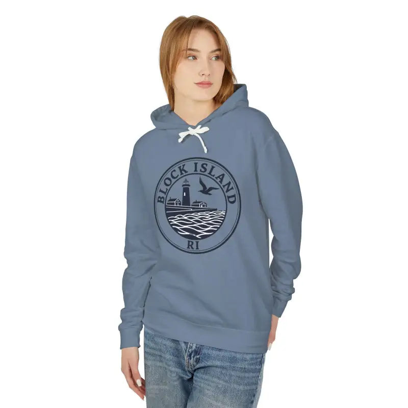 Ocean State Styles Hoodie Block Island Lighthouse US Cotton