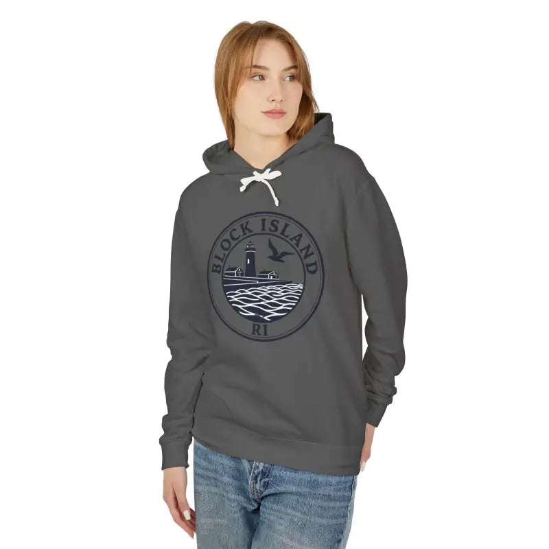 Ocean State Styles Hoodie Block Island Lighthouse US Cotton