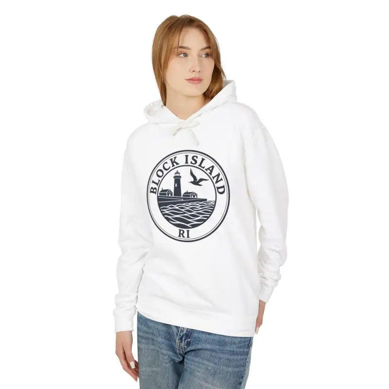 Ocean State Styles Hoodie Block Island Lighthouse US Cotton