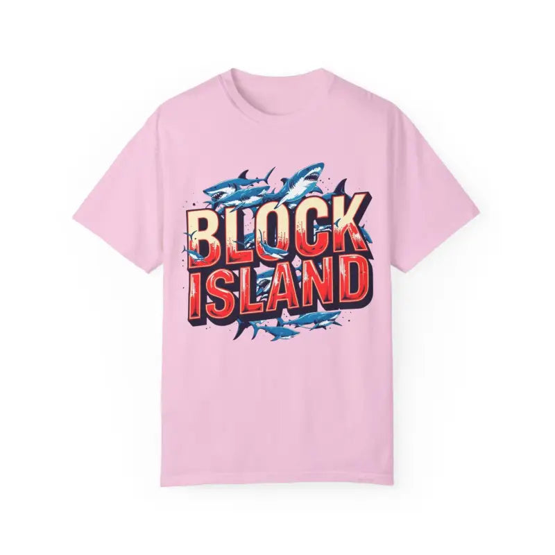 Ocean State Styles Block Island Shark T Shirt Garment Dyed