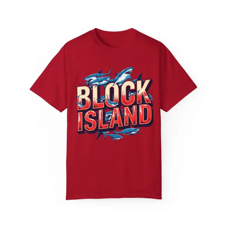 Ocean State Styles Block Island Shark T Shirt Garment Dyed