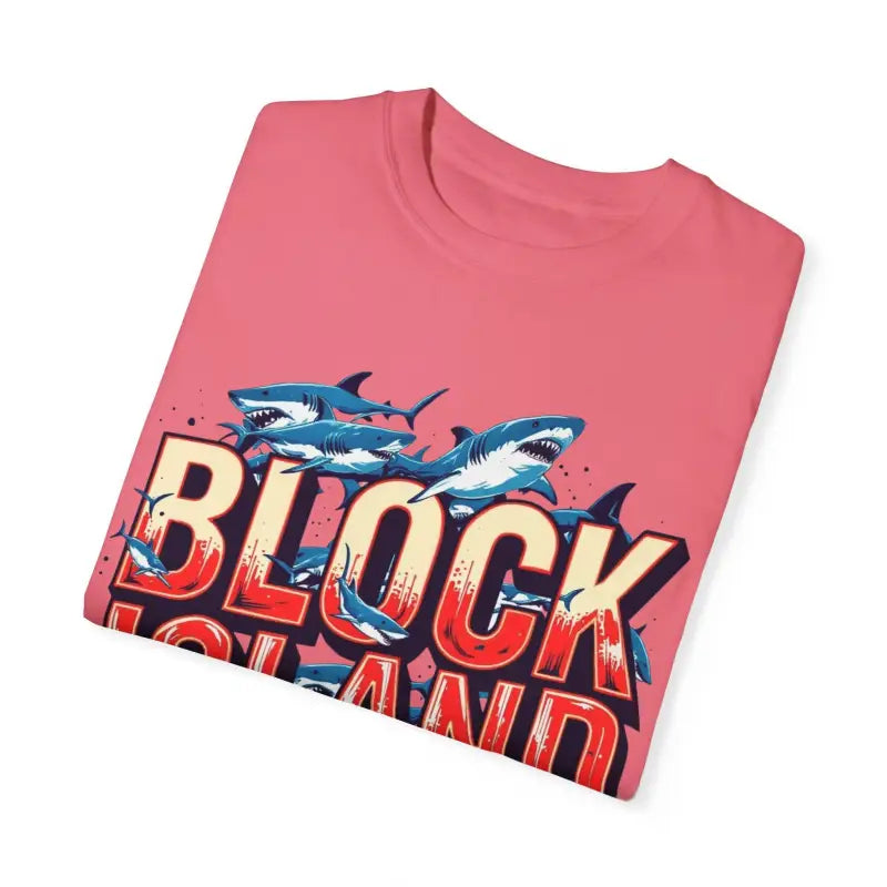 Ocean State Styles Block Island Shark T Shirt Garment Dyed