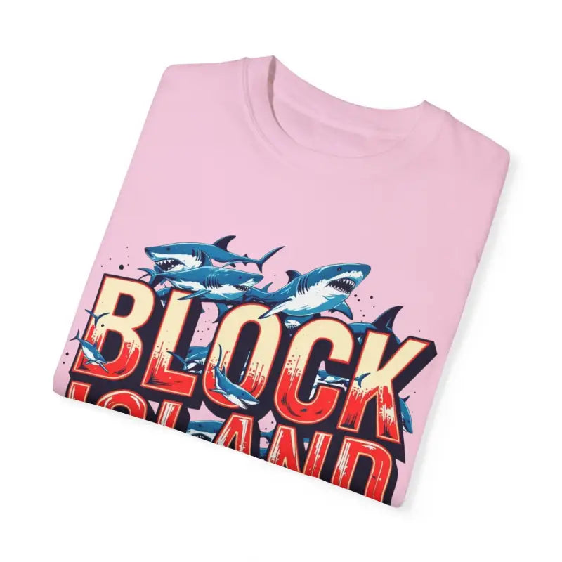 Ocean State Styles Block Island Shark T Shirt Garment Dyed