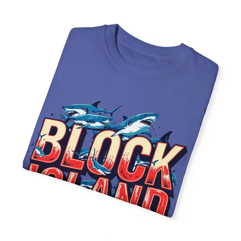 Ocean State Styles Block Island Shark T Shirt Garment Dyed