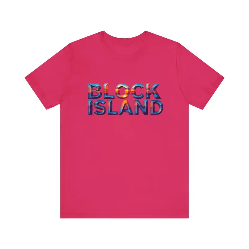 Ocean State Styles T Shirt Block Island Sunset Unisex Jersey
