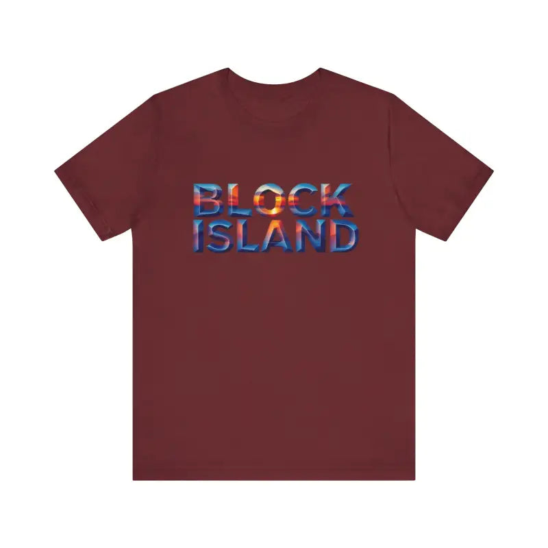 Ocean State Styles T Shirt Block Island Sunset Unisex Jersey