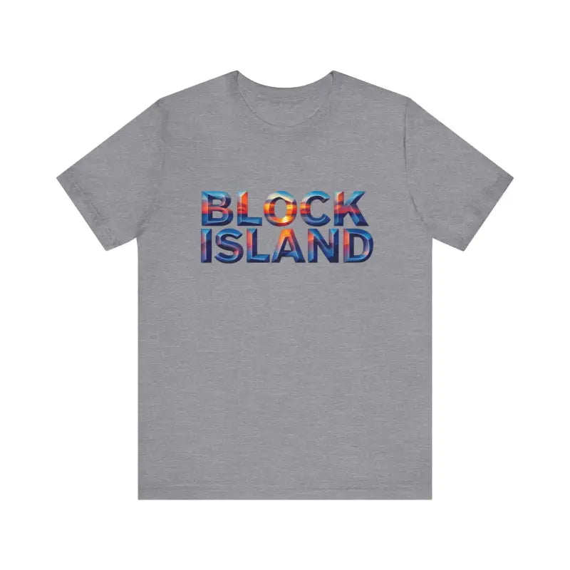 Ocean State Styles T Shirt Block Island Sunset Unisex Jersey