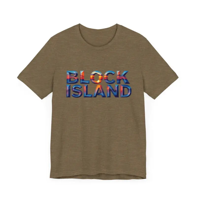 Ocean State Styles T Shirt Block Island Sunset Unisex Jersey