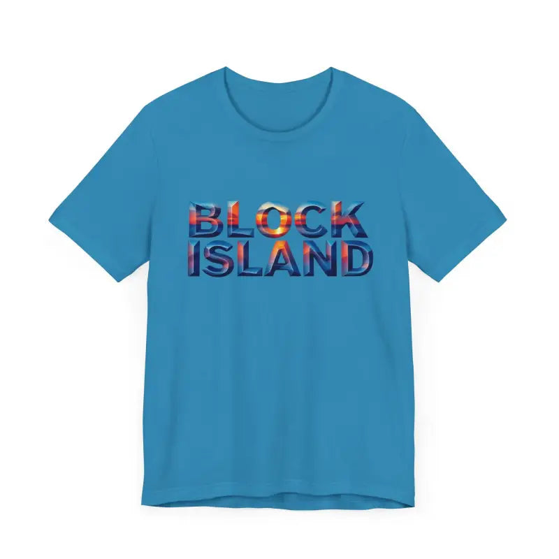 Ocean State Styles T Shirt Block Island Sunset Unisex Jersey