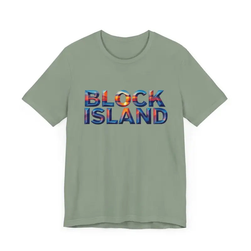 Ocean State Styles T Shirt Block Island Sunset Unisex Jersey