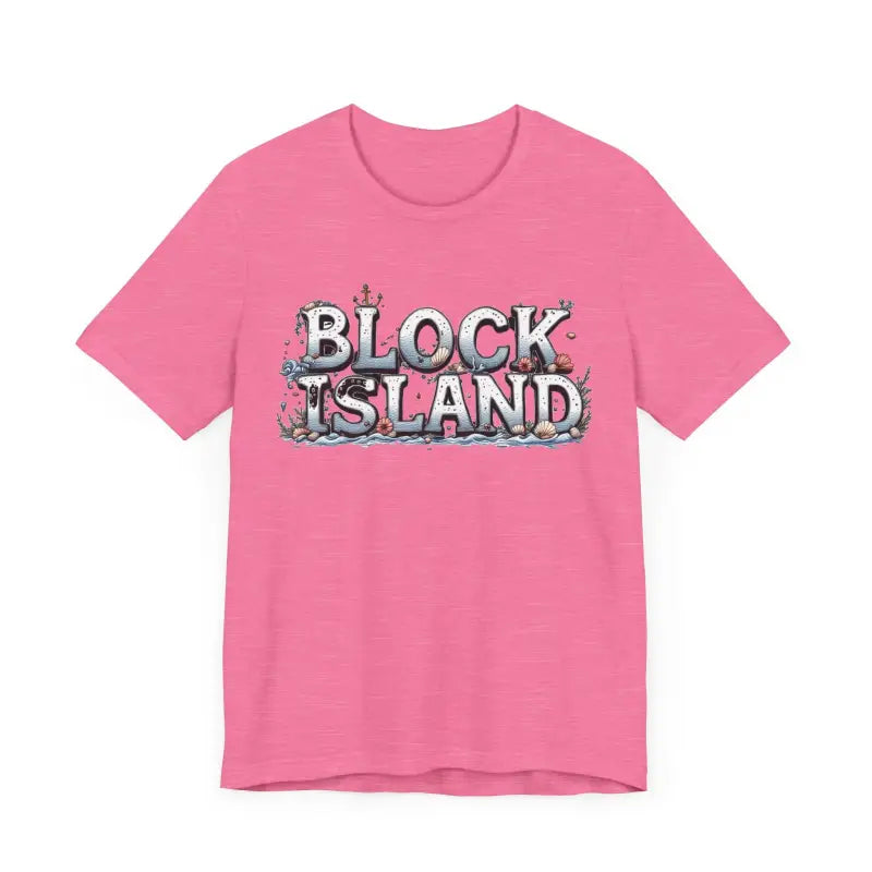 Unisex T-shirt with classic Block Island coastal graphic design