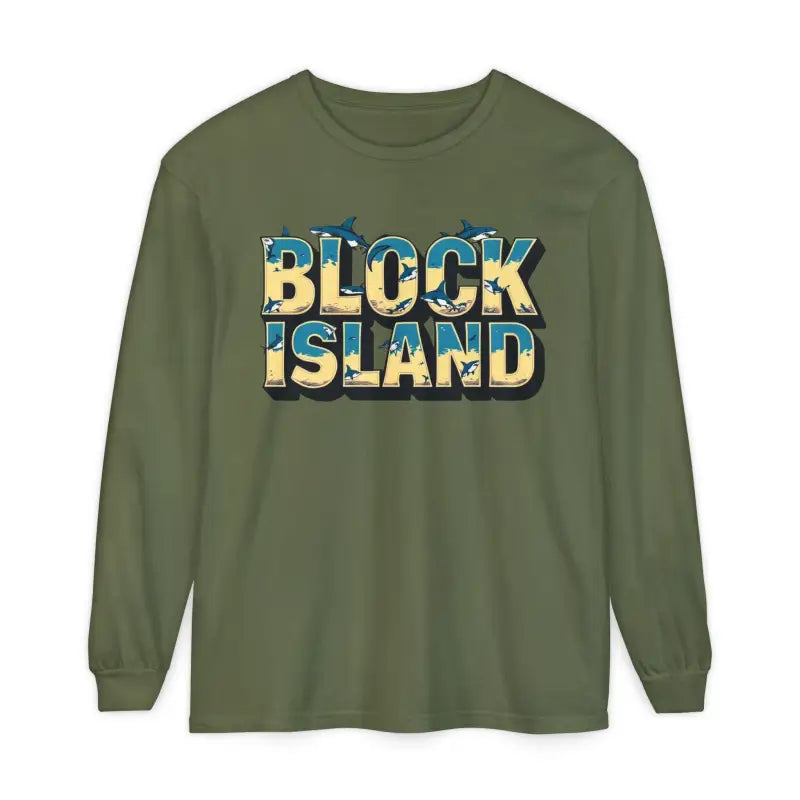 Ocean State Styles Block Island Long Sleeve T Shirt Unisex