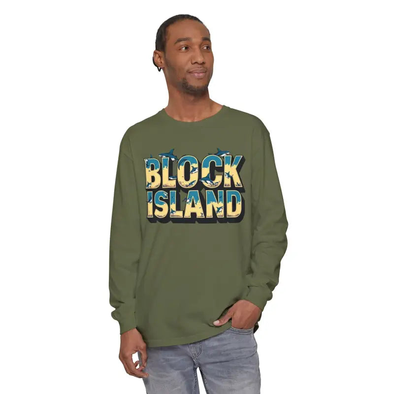 Ocean State Styles Block Island Long Sleeve T Shirt Unisex