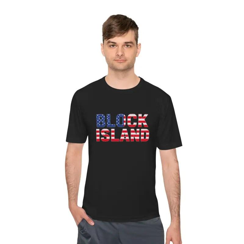 Ocean State Styles Block Island Flag Shirt Moisture Wicking