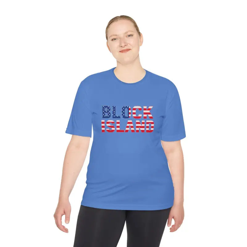 Ocean State Styles Block Island Flag Shirt Moisture Wicking
