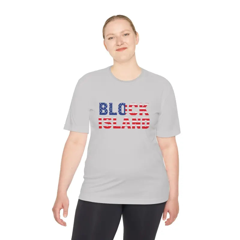 Ocean State Styles Block Island Flag Shirt Moisture Wicking